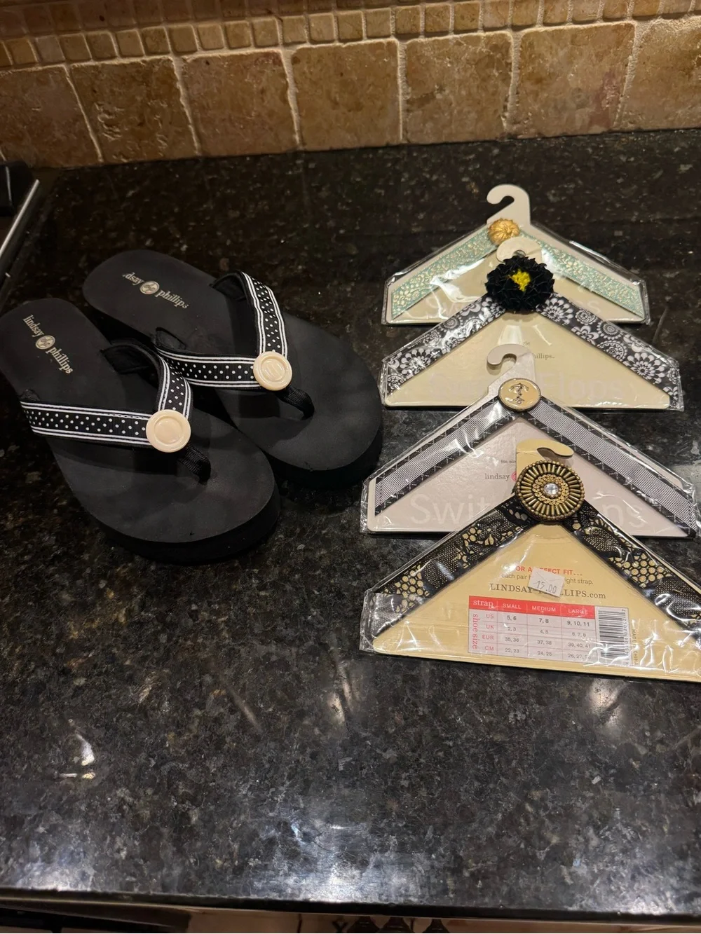 Lindsay Phillips SwitchFlops Bundle | Size 10 | Gently worn with 4 straps & snap